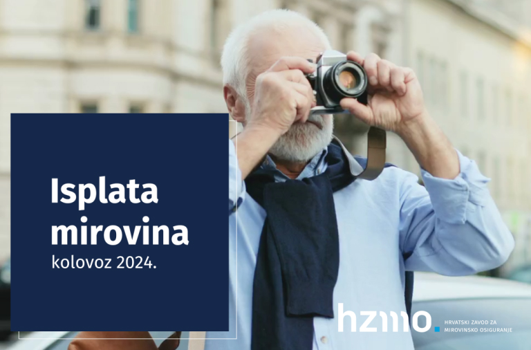 Isplata mirovina za kolovoz 2024.