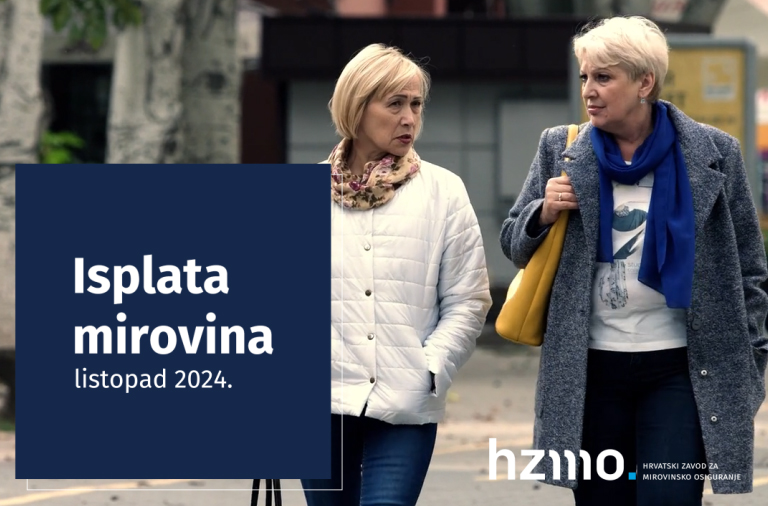 Isplata mirovina za listopad 2024.