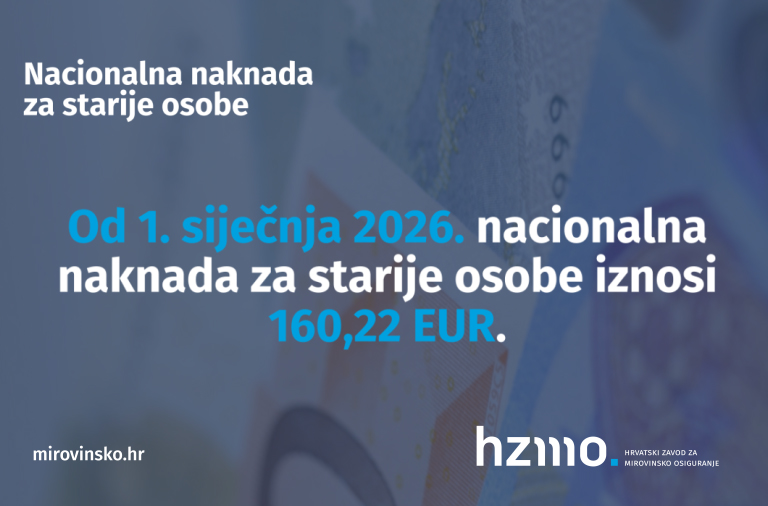 Upravno vijeće HZMO-a donijelo Odluku o usklađivanju svote nacionalne naknade za starije osobe